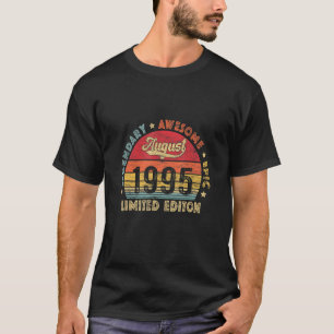 August 1995 27th Birthday Legendary Awesome Epic S T-Shirt