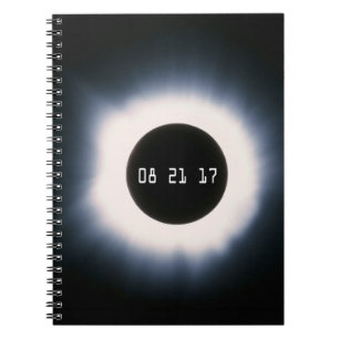 August 2017 Total Solar Eclipse in Black and White Notebook