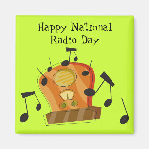 August 20th, National Radio Day Magnet