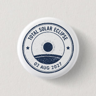 August 2 2027 Solar Eclipse 1 Inch Round Button