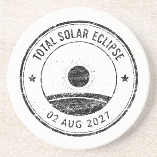 August 2 2027 Solar Eclipse Coaster (Front)