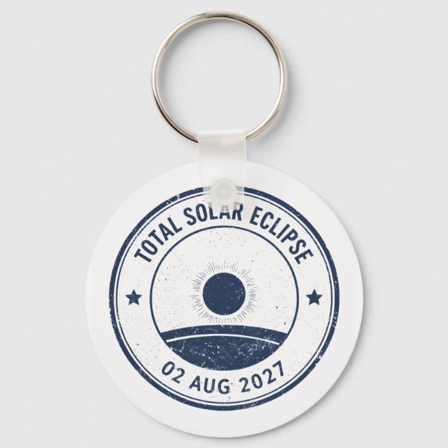 August 2 2027 Solar Eclipse Keychain (Front)