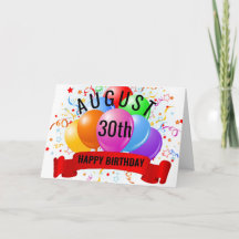 August 30th Birthday