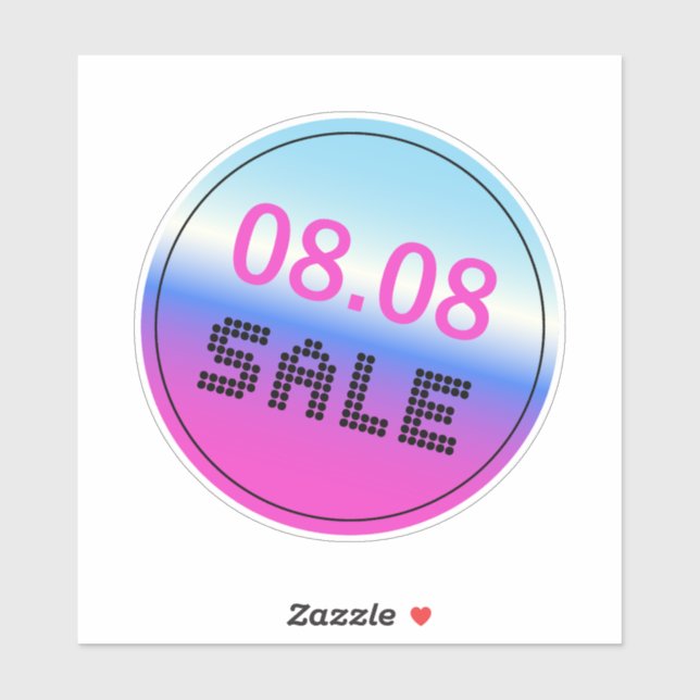 August 8 Sale Gradient Holographic Style Sticker (Sheet)