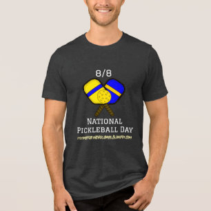 August 8th is National Pickleball Day Tri-Blend Shirt