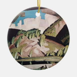 August Algonquin Park Painting by A J Casson Ceramic Ornament