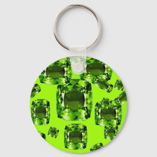 August Babies Birthstone Gems Art Keychain
