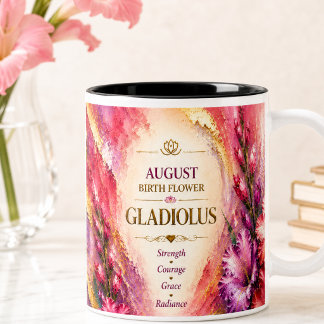 August Birth Flower • Energy Abstracts • Original Two-Tone Coffee Mug