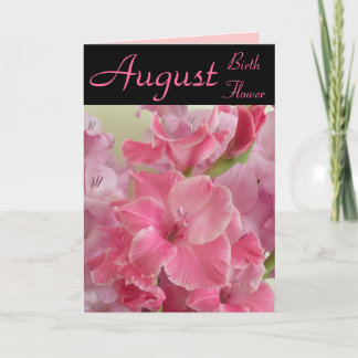 August Birth Flower - Gladiola Note Card