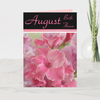 August Birth Flower - Gladiola Note Card
