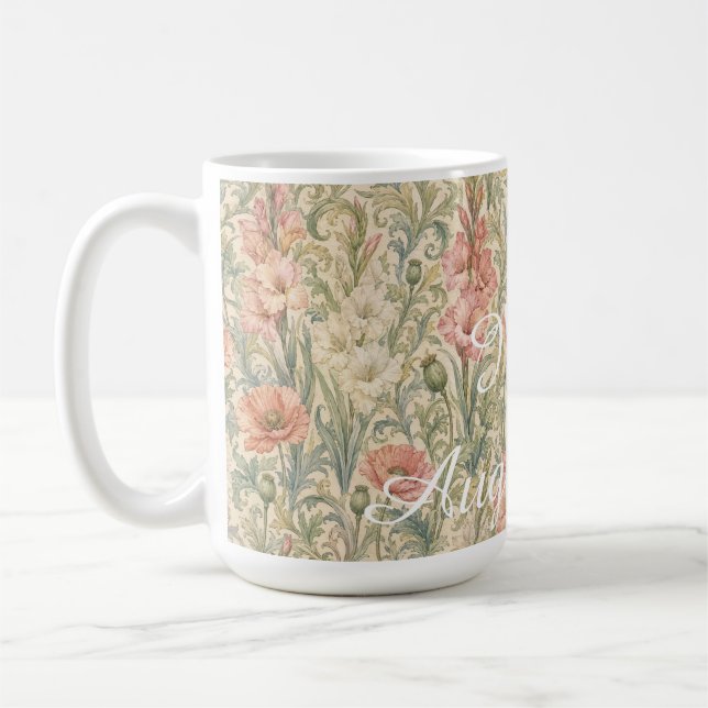 August Birth Flower Mug (Left)