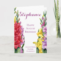 August Birthday Birth Month Flower Gladiolus