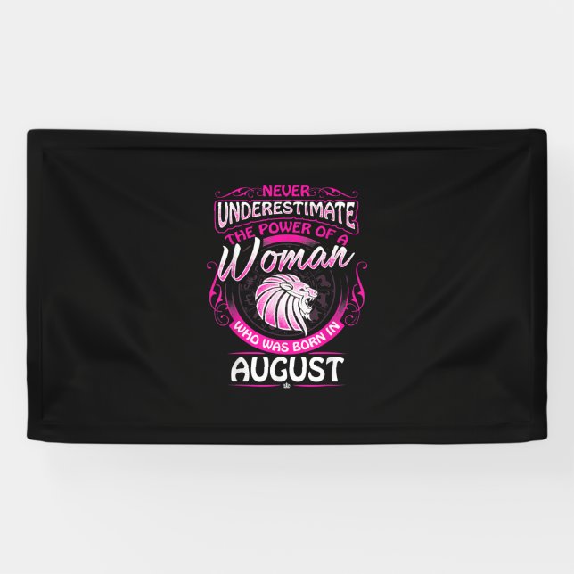 August Birthday Gift Woman Leo Zodiac Astrology Banner (Horizontal)