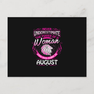 August Birthday Gift Woman Leo Zodiac Astrology Invitation Postcard