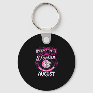 August Birthday Gift Woman Leo Zodiac Astrology Keychain
