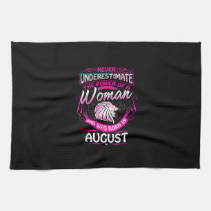 August Birthday Gift Woman Leo Zodiac Astrology Kitchen Towel