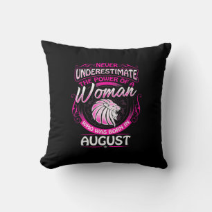 August Birthday Gift Woman Leo Zodiac Astrology Throw Pillow