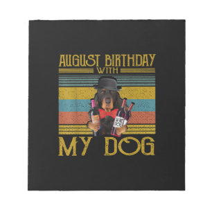 August Birthday With My Gordon Setter Dog 2020 Notepad