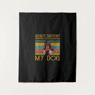 August Birthday With My Gordon Setter Dog 2020 Tapestry