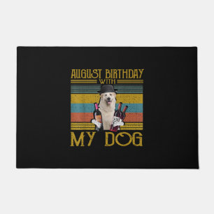 August Birthday With My Great Pyrenees Dog 2020 Doormat