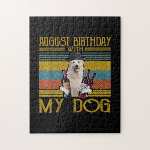 August Birthday With My Great Pyrenees Dog 2020 Jigsaw Puzzle