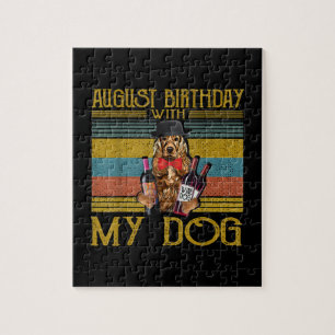August Birthday With My Irish Setter Dog 2020 Jigsaw Puzzle