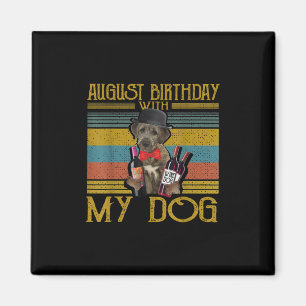August Birthday With My Irish Wolfhound Dog 2020 Magnet