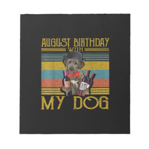 August Birthday With My Irish Wolfhound Dog 2020 Notepad