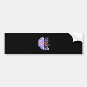 August Birthday Womens Gift Funny Daisy Aster Gift Bumper Sticker