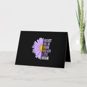 August Birthday Womens Gift Funny Daisy Aster Gift Card