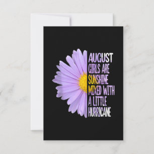 August Birthday Womens Gift Funny Daisy Aster Gift Invitation