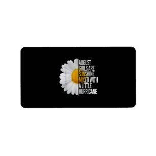 August Birthday Womens Gift Funny Daisy Quote Gift Label