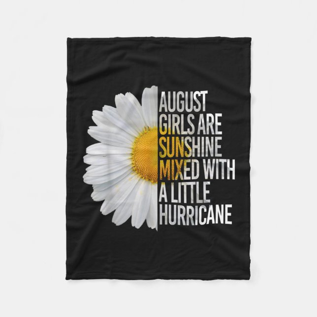 August Birthday Womens Gift Funny Quote Gift Fleece Blanket (Front)