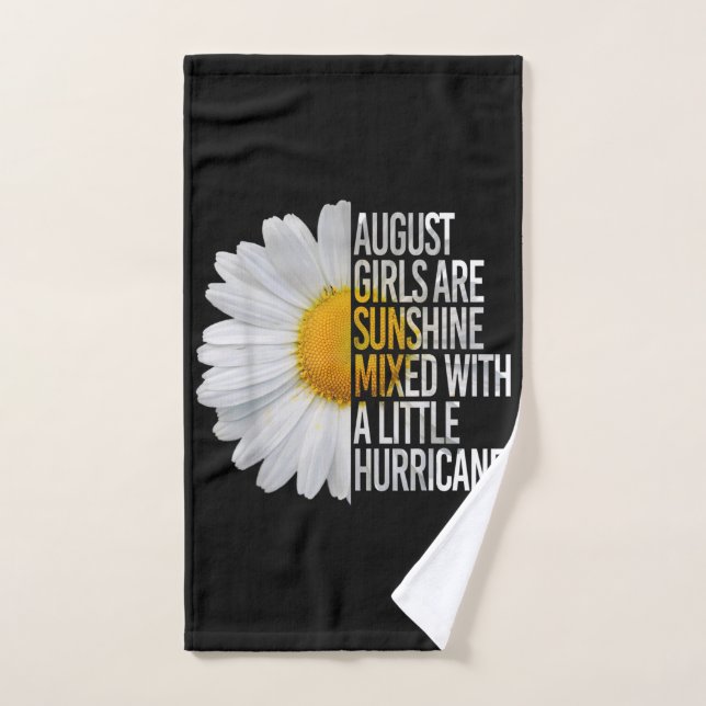 August Birthday Womens Gift Funny Quote Gift Hand Towel (Hand Towel)