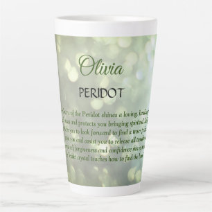 August Birthstone Peridot design Latte Mug