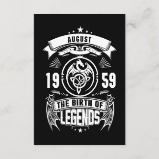 August Gift | 1959 The Birth Of The Legends Enclosure Card