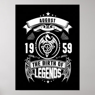 August Gift | 1959 The Birth Of The Legends Poster