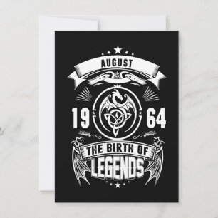 August Gift 1964 The Birth Of The Legends Invitation