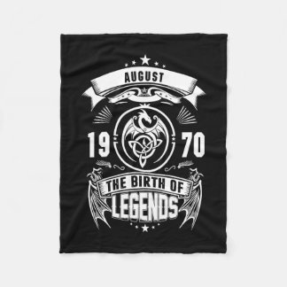 August Gift | 1970 The Birth Of The Legends Fleece Blanket