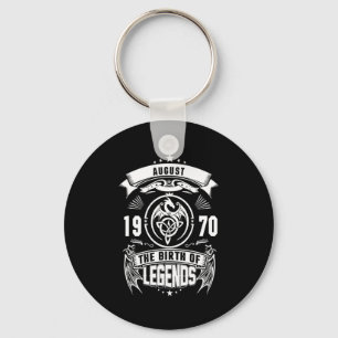 August Gift 1970 The Birth Of The Legends Keychain