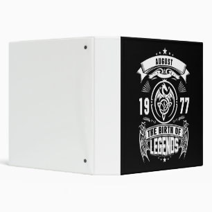 August Gift 1977 The Birth Of The Legends Binder