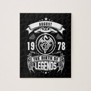 August Gift 1978 The Birth Of The Legends Jigsaw Puzzle