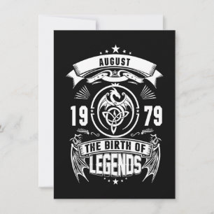 August Gift   1979 The Birth Of The Legends Invitation