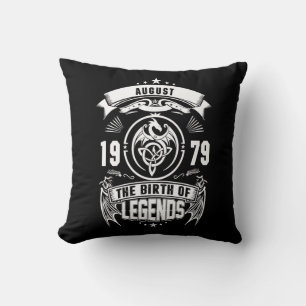 August Gift 1979 The Birth Of The Legends Throw Pillow
