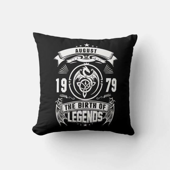 August Gift | 1979 The Birth Of The Legends Throw Pillow (Front)