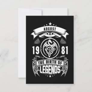 August Gift   1981 The Birth Of The Legends Invitation