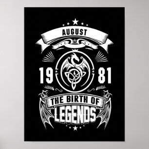 August Gift 1981 The Birth Of The Legends Poster