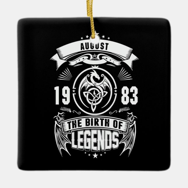 August Gift | 1983 The Birth Of The Legends Ceramic Ornament (Front)
