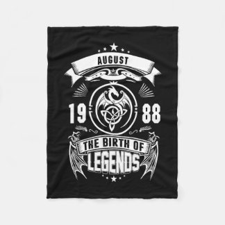 August Gift | 1988 The Birth Of The Legends Fleece Blanket