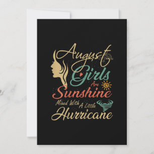 August Girls Are Sunshine August Birthday Gift Holiday Card